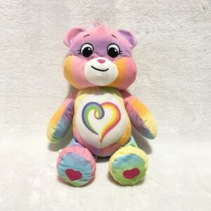 Care Bears 12" Rainbow Heart Teddy Bear Plush Togetherness‎ Bear Multi Color